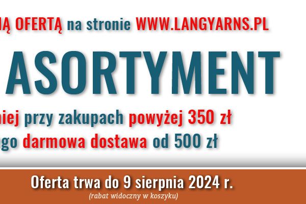 Więcej…Szalona Oferta na Włóczki na langyarns.pl – Tylko do 9 sierpnia 2024!